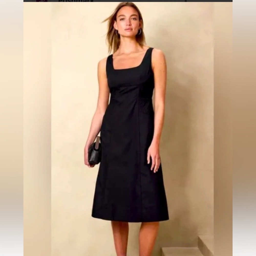 Banana Republic Classic Black Midi Dress